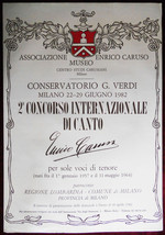 Original Poster Italy Music Milan Conservatory Sing 82 - £44.44 GBP