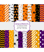 20 Halloween digital paper digital wrapping paper seamless halloween pap... - $4.95