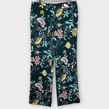 NWT LOFT green floral moody botanical trousers dress pants Size 6 office... - $35.00