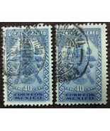 Two 1934 Mexico 40 Centavos Stamps  - £0.77 GBP