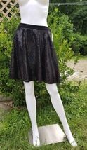 DKNY women black sequined A line skater skirt size 6 new $398 - $43.56