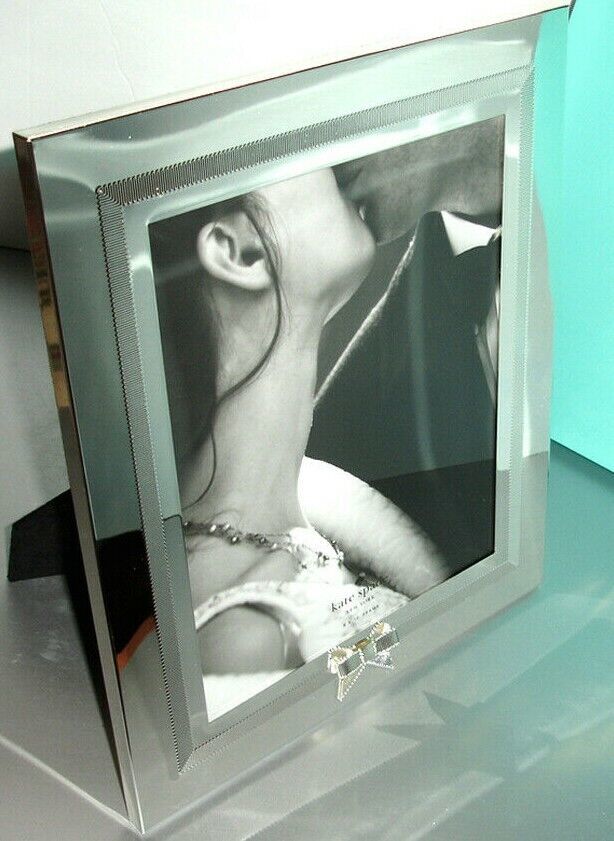 Kate Spade Grace Avenue Silverplate 8x10" Picture Frame with Sculpted Bow New - $79.10