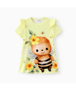 Toddler Girls Dresses Kids Clothes Animal Print Short Sleeve Ruffled Dre... - €25,83 EUR