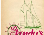 Gandy&#39;s Menu Chippewa, Corner Franklin Buffalo New York 1949 Seafood  - $57.42