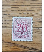 Belgium Stamp Lion Rampant 20c Used Red - $2.03 CAD