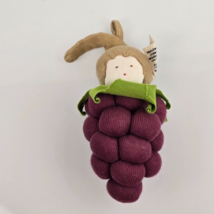 Under The Nile Grapes Baby Plush Lovie Doll Organic Cotton Stuffed Toy - $8.41
