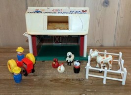 Vintage Fisher Price Little People Play Family Farm Barn Animals Figures - £28.88 GBP