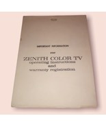 Zenith Color TV Vintage Operating Instructions &amp; Warranty (Envelope Only) - £3.47 GBP