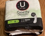 U by Kotex Security ~ Maxi Pads ~ Heavy Flow ~ 22 Count Up To 10 HR Prot... - $5.39