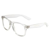 Transparent Square Nerd Sunglasses Crystal Clear Lens Retro Classic Casual 80S - £7.55 GBP