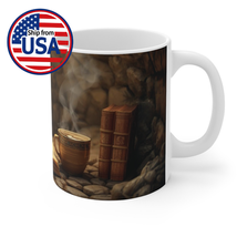 Cozy Reading Mug – Stack of Books, Open Book, Steaming Coffee, Book Love... - $15.56