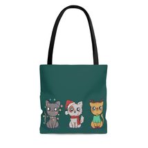 Xmas Three Cats Forest Biome Tote Bag - $17.65+