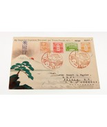 Karl Lewis 1936 Hand-Painted Watercolor Cover Japan to NH, USA Heian Maru - £139.83 GBP