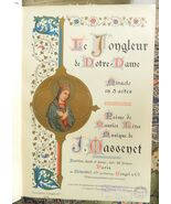 Le jongleur de Notre-Dame,  Massenet, 1st ed., Prince Albert Dedication ... - $345.51