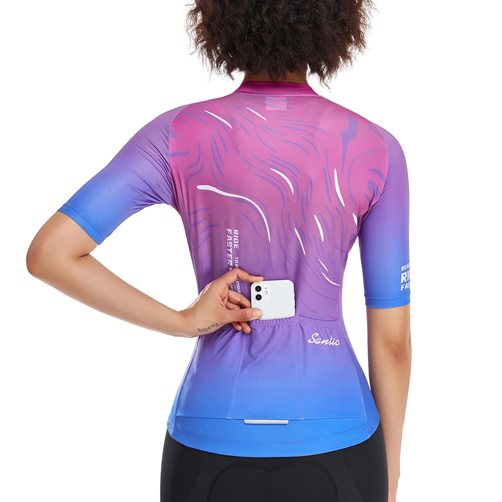 Sporting Santic New Women&#39;s Cycling  Comfortable  Cool Quick Dry Cycling Tops Sh - £70.18 GBP