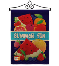 Summer Fun Burlap - Impressions Decorative Metal Wall Hanger Garden Flag Set GS1 - £27.12 GBP