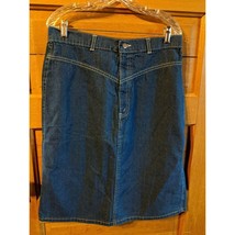 Vintage Chic Brand Blue Jean Denim Skirt size 34 Waist Womens Juniors - £14.32 GBP