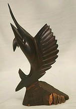 Hand Carved Rosewood Marlin Sailfish Wooden Sculpture Figurine Curio She... - $69.29