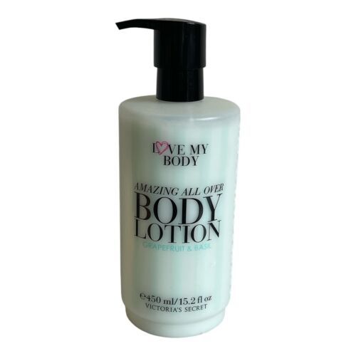 Victoria&#39;s Secret Love My Body Grapefruit &amp; Basil 15.2 fl oz Body Lotion... - $20.90