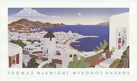 Thomas Mcknight Mykonos Harbor, 1991 - £118.68 GBP