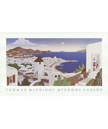 THOMAS MCKNIGHT Mykonos Harbor, 1991 - £116.66 GBP