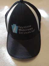 Vintage KEYSTONE Midstream services Logo Black  Trucker Hat - £6.02 GBP