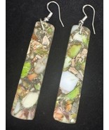 Unakite Dangle Earrings - $20.00
