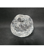 Vtg Kosta Boda Snowball Candle Holders Crystal Glass Ann Warff Sweden 3”... - $22.76