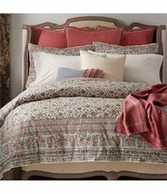 Ralph Lauren Belle Pointe 6pc F/Q Duvet 2 Stand Shams 2 Euro Sham Se 1 Deco Nip - £533.44 GBP