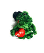 Vintage Dandee Collector&#39;s Choice Animatronic Green Frog LOVE Valentine&#39;... - $9.49