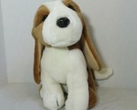  Wal-mart plush puppy dog basset hound beagle brown white long ears sitt... - $20.78