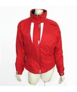 Spyder XLT Red Insulated Ski Jacket Hooded Multi Zip Pocket 8 Women Medi... - $68.31