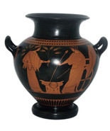 Demeter and Triptolemus ancient Greek Stamnos Vase Museum Replica Reprod... - $472.42 CAD