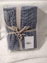 New, Arhaus Q1215 Pickstitch Navy Blue Quilted Pillow Sham 1 SHAM ONLY - £25.28 GBP