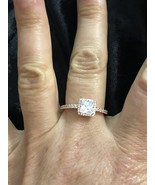 Genuine Pandora Rose Square Sparkle Halo CZ Ring Size 8.5 - $1,696.66 MXN