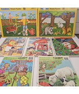 Vtg frame tray puzzle Lot Of 7 Flinstones/Berenstain Bears Winnie The Po... - $21.78