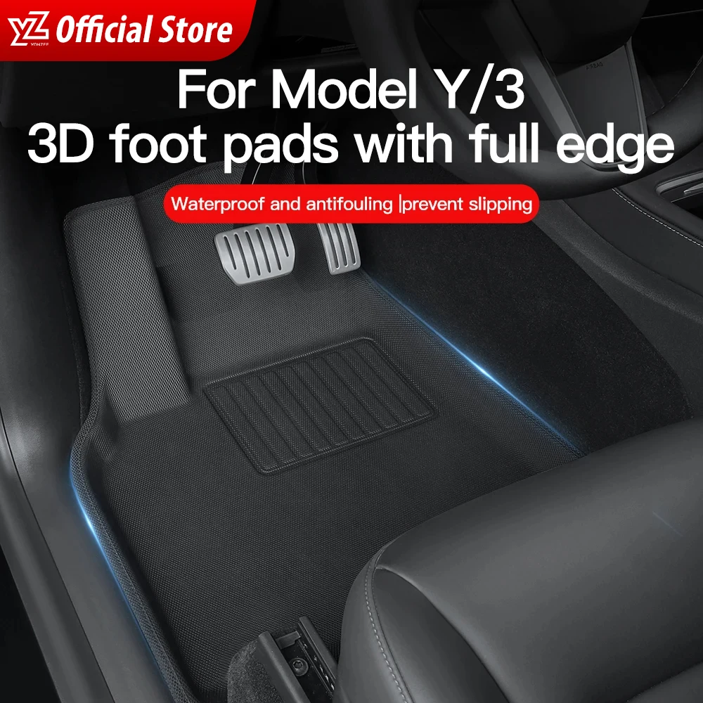 YZ For Tesla Model3 Foot Mats For TESLA Car ModelY 2021-2023 3D Foot Pad - £51.91 GBP+