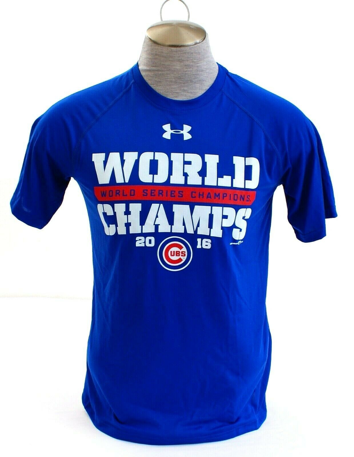 Under Armour MLB Cubs World Series Champs Short Sleeve Athletic Shirt Me... - $29.99