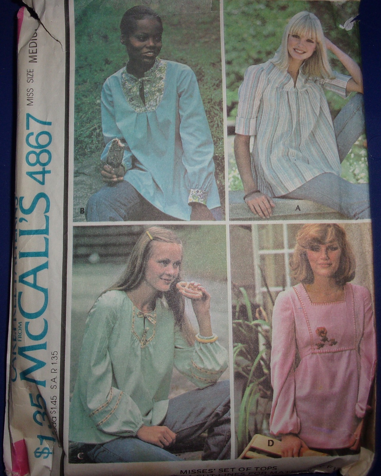 McCall’s Misses’ Set Of Tops Size Medium #4867  - $4.99