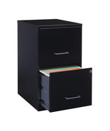 Lorell 14341 18 Deep 2-Drawer File Cabinet, Black - £183.80 GBP