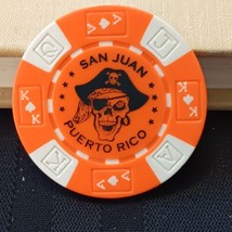 San Juan Puerto Rico Motorsport Harley Davidson Poker Chip Orange White HD - £7.43 GBP