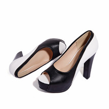High heels shoes women platform spike high heel office lady shoes mixed colors peep toe thumb200