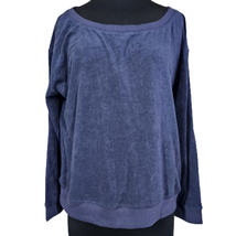 Juicy Couture Navy Blue Crewneck Terry Shirt Size XL - £27.25 GBP