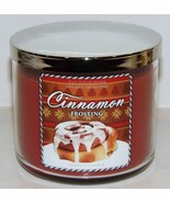 BATH &amp; BODY WORKS CINNAMON FROSTING HOLIDAY TRADITIONS 3-WICK 14.5 OZ CA... - £31.27 GBP
