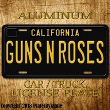 GUNS N ROSES  Metal Aluminum Vanity Car Truck Vintage License Plate Tag New - £15.38 GBP