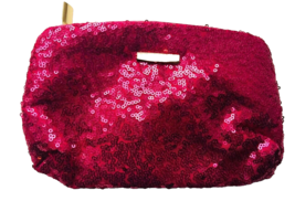 Women’s Pink Sequin Zip Up Purse Clutch Bag vtd - $7.43