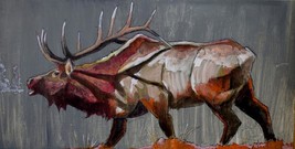 Ed Anderson Elk Gray Bugle Giclee on Canvas 30 x 60 - £558.74 GBP