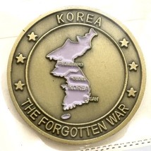 Korean War Veteran 1950-1953 &quot;The Forgotten War&quot; Challenge Coin &amp; Plasti... - £15.94 GBP