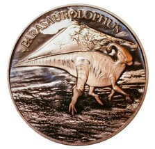 Dinosaur Parasaurolophus .999 Pure Copper Round 1 AVDP ounce BU Tube of 10 - £21.59 GBP
