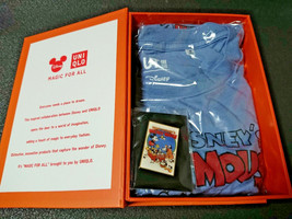 UNIQLO Disney Limited Graphic T-shirt With Pin Badge Size M FROM JAPAN - $63.58